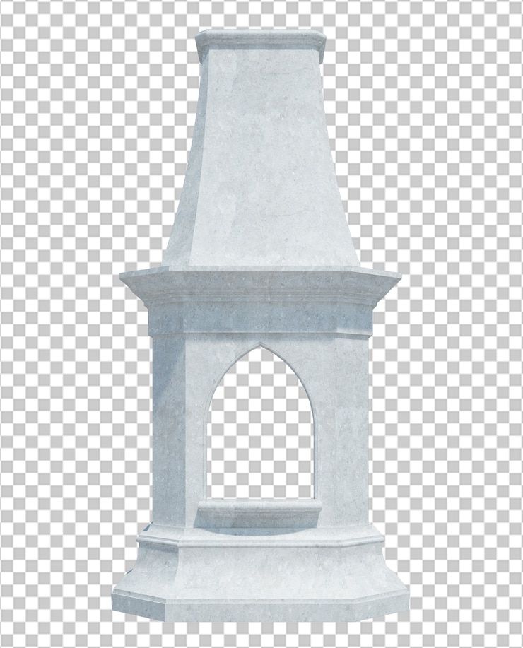 PSD estructura de edificio de render 3d aislado