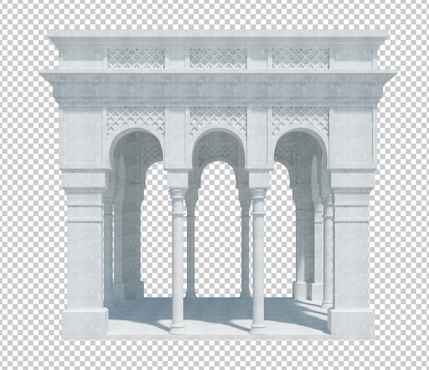 Estructura de edificio de render 3d aislado