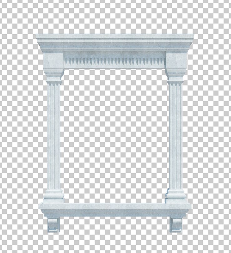 PSD estructura de edificio de render 3d aislado