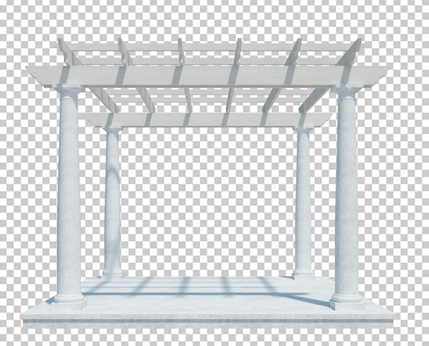 PSD estructura de edificio de render 3d aislado