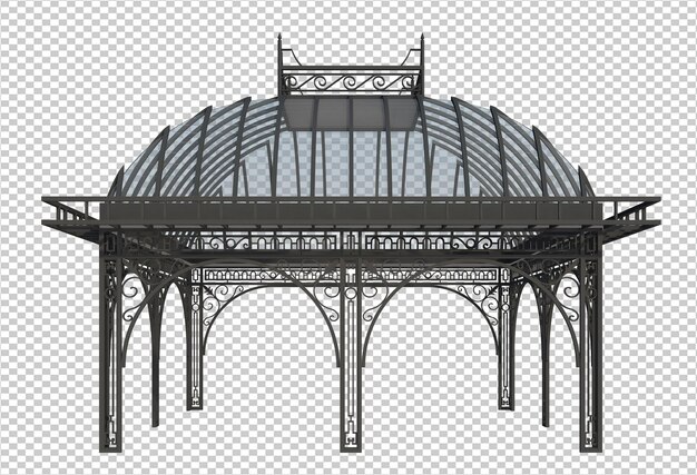 PSD estructura de edificio de render 3d aislado