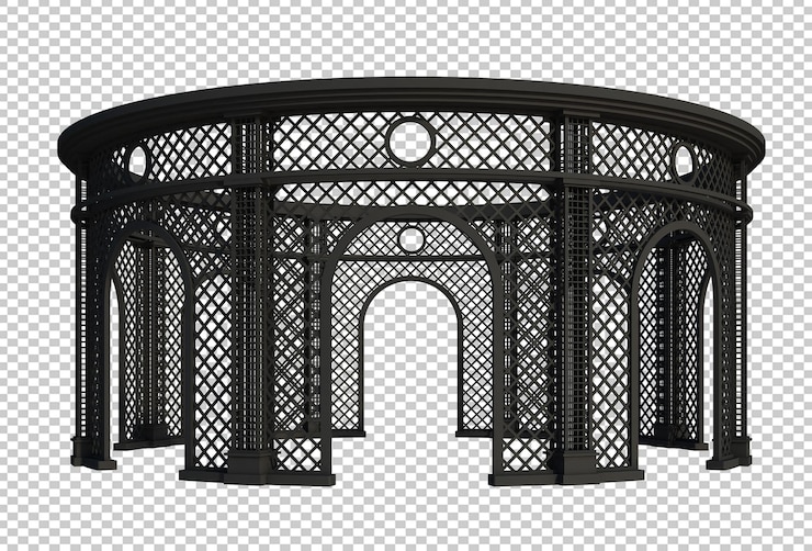 PSD estructura de edificio de render 3d aislado