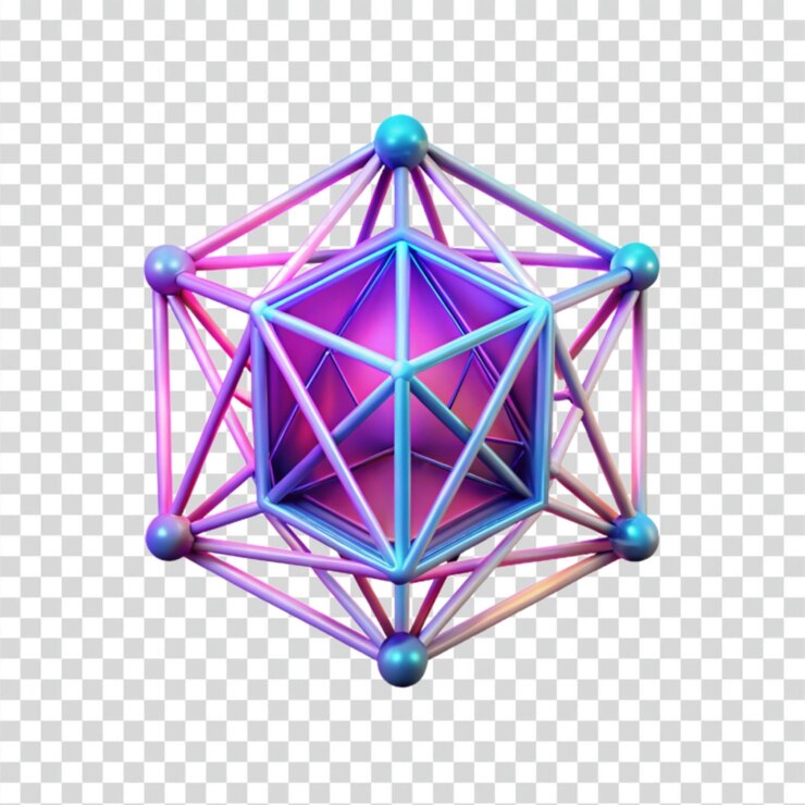 PSD estructura geométrica 3d abstracta