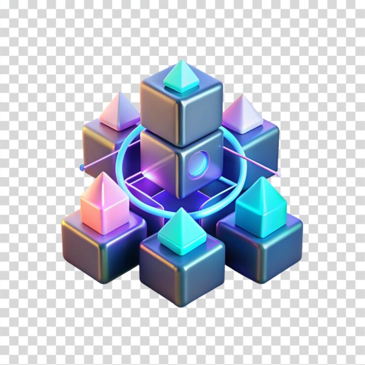 PSD estructura geométrica 3d abstracta