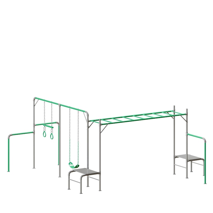 PSD estructura de juego niños pagando tings al aire libre gimnasio área de juego sin fondo diseño diferente png fondo blanco aislado modelo 3d abstracto