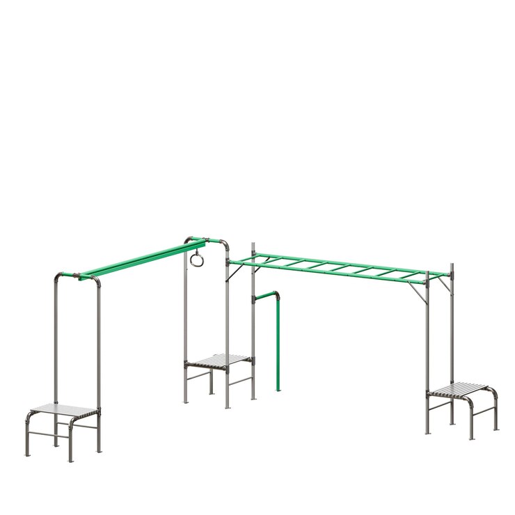 PSD estructura de juego niños pagando tings al aire libre gimnasio área de juego sin fondo diseño diferente png fondo blanco aislado modelo 3d abstracto