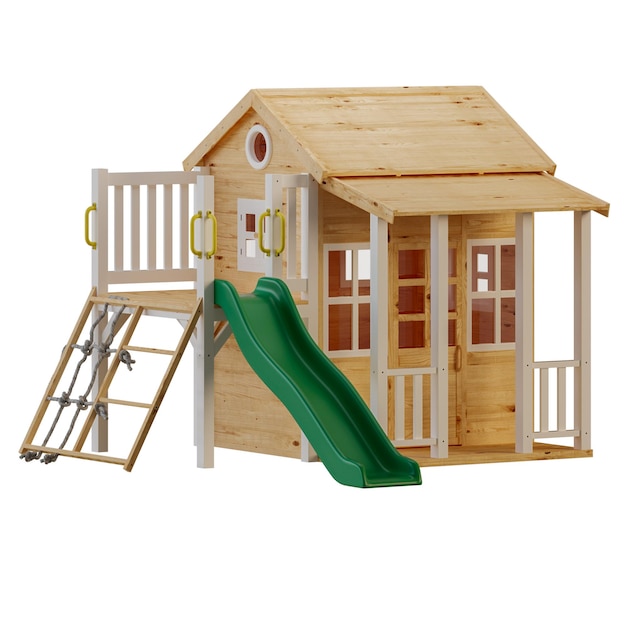 estructura de juego niños pagando tings al aire libre gimnasio área de juego sin fondo diseño diferente png fondo blanco aislado modelo 3d abstracto