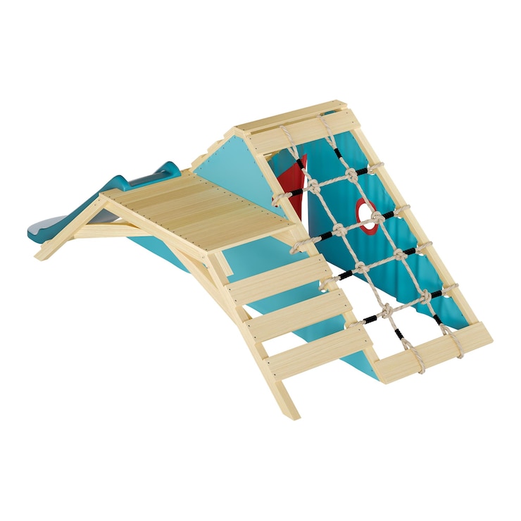 PSD estructura de juego niños pagando tings al aire libre gimnasio área de juego sin fondo diseño diferente png fondo blanco aislado modelo 3d abstracto