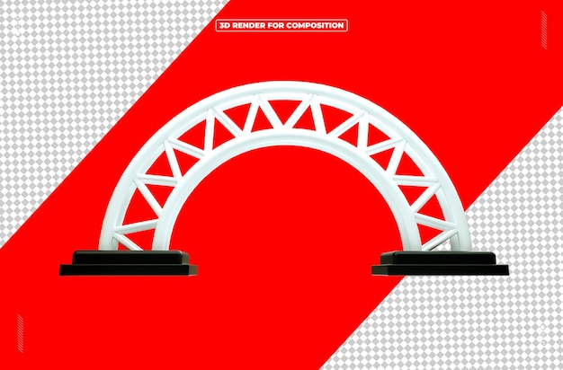 PSD estructura de la luz del reflector renderizada en 3d