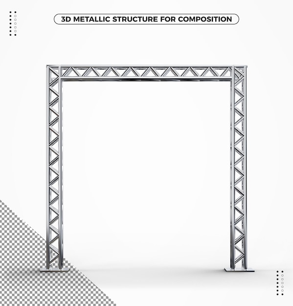 PSD estructura metálica 3d de tubos redondos.