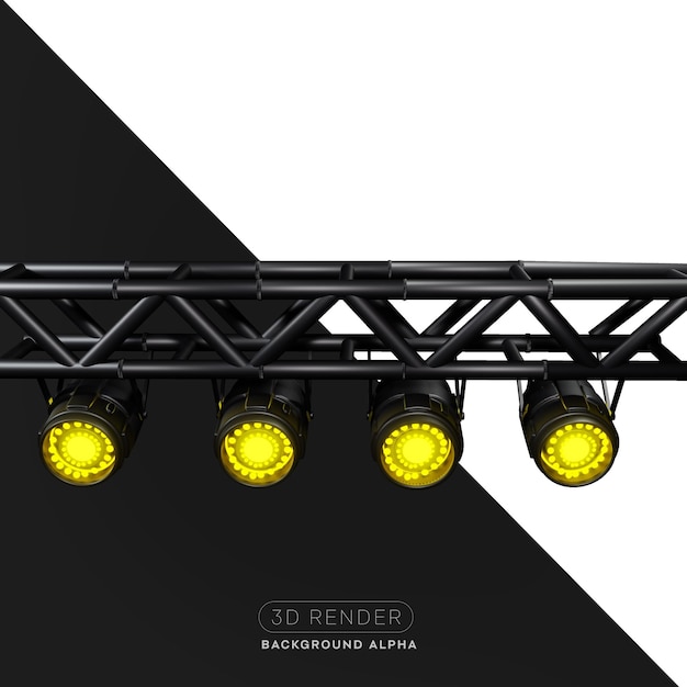 PSD estructura de los reflectores del escenario