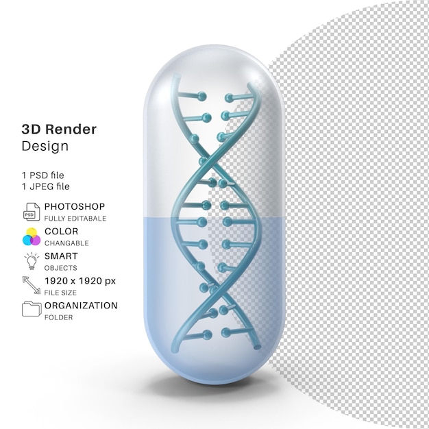 Estructura de virus abstracta Modelado 3D Archivo PSD Virus realista