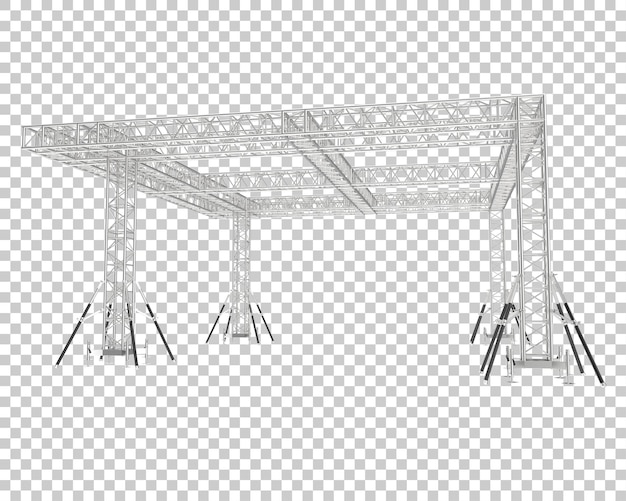 PSD estrutura de moldura de alumínio isolada na ilustração de renderização 3d de fundo transparente
