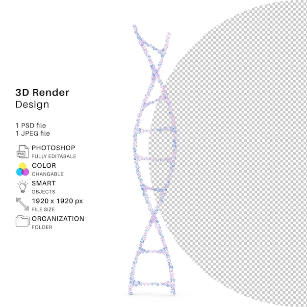 PSD estrutura de vírus abstrata modelagem 3d arquivo psd vírus realista