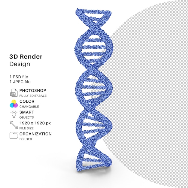 Estrutura de vírus abstrata modelagem 3D arquivo PSD vírus realista