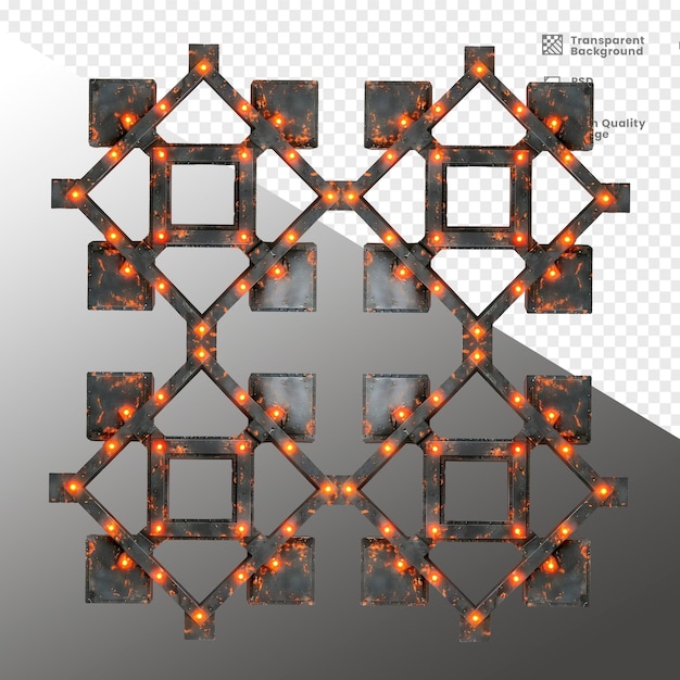 PSD estrutura de ferro elemento 3d composicióno elemento de estructura del hierro composición 3d