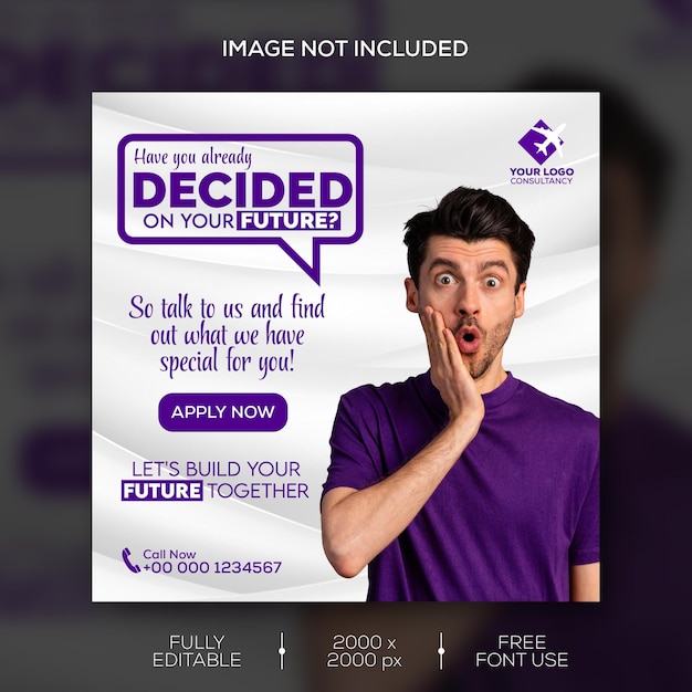 Estudar no exterior no Reino Unido Programa de Inglês amp IELTS mídias sociais PSD post modelo banner