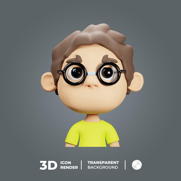 PSD estudiante de icono 3d