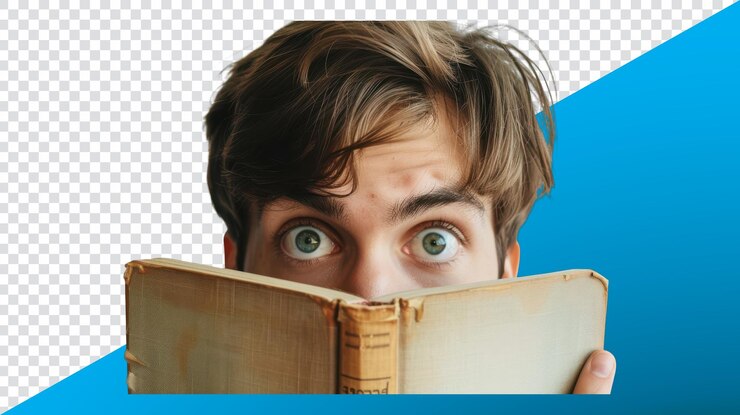 PSD estudiante mirando a escondidas las notas