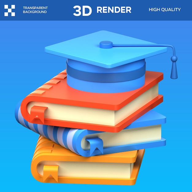 Estudio de graduación de PSD Ilustración en 3D