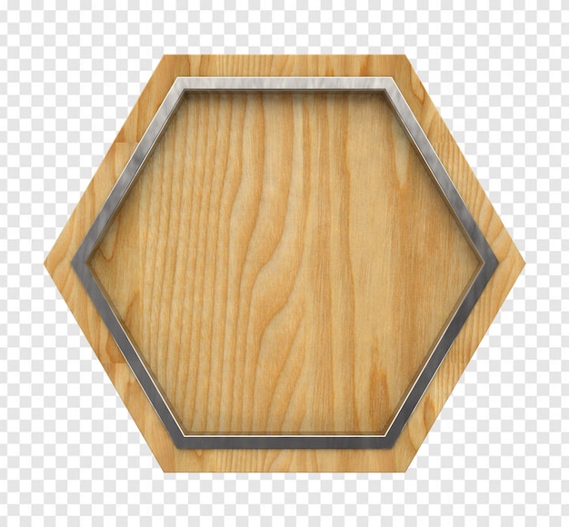 Une étagère en bois avec un cadre en métal.