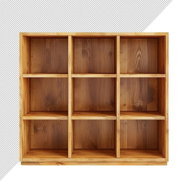 Une étagère en bois compacte
