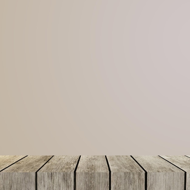 une étagère en bois avec un fond gris et un mur blanc derrière elle