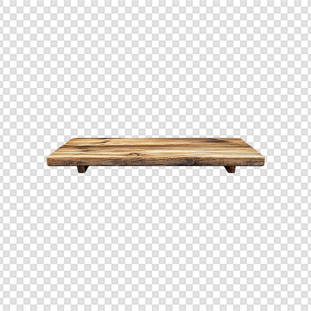 Étagère murale en bois isolée sur fond transparent