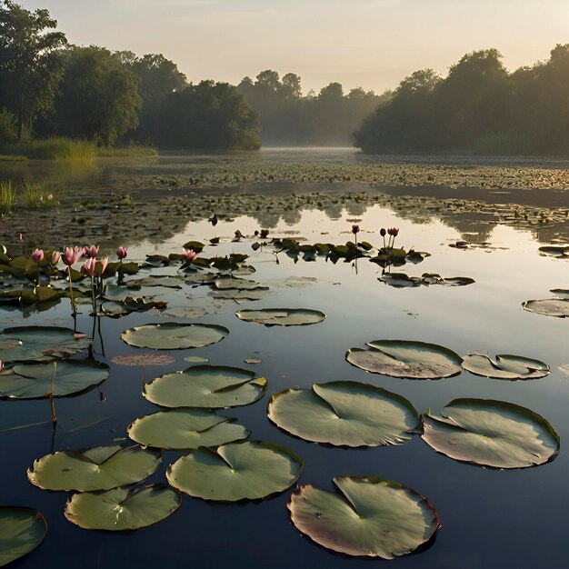 L'étang De Nénuphars D'eau