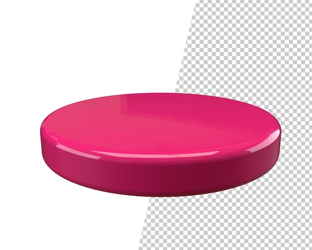 Etapa de producto de podio rosa 3d