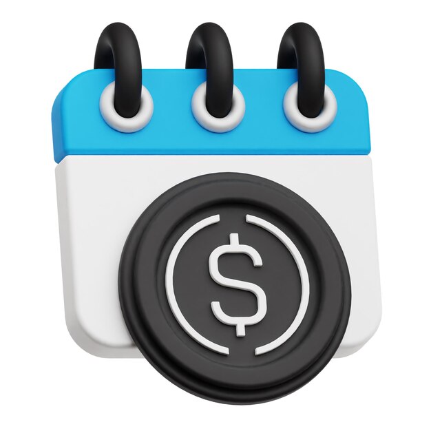 Ethena usde token criptográfico icono 3D aislado en el fondo blanco