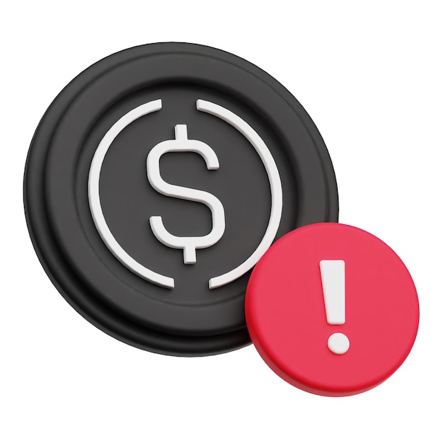 Ethena usde token criptográfico icono 3D aislado en el fondo blanco