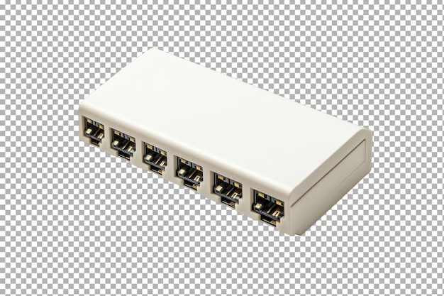Ethernet-Splitter für Netzwerke isoliert auf durchsichtigem Hintergrund