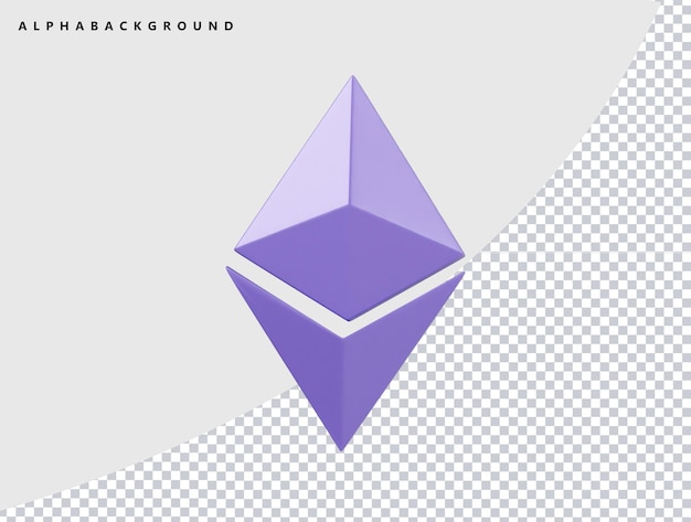 Ethirium-Symbol 3D-Rendering-Illustration