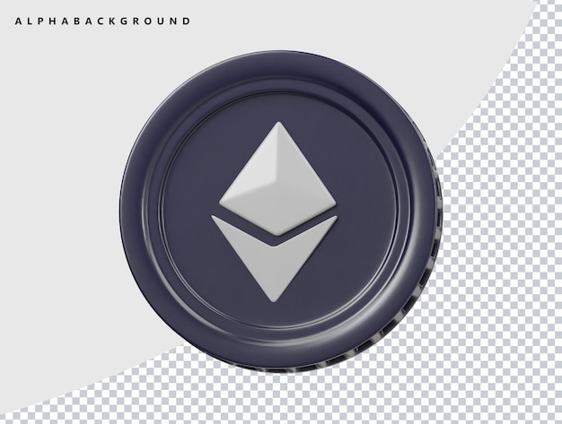 Ethirium-Symbol 3D-Rendering-Illustration