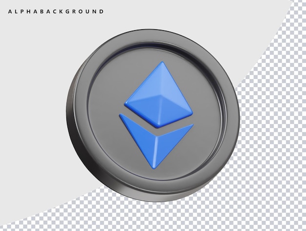 Ethirium-Symbol 3D-Rendering-Illustration