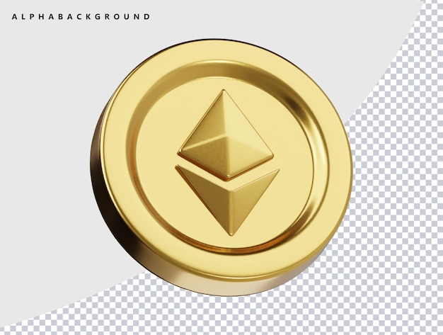 Ethirium-Symbol 3D-Rendering-Illustration