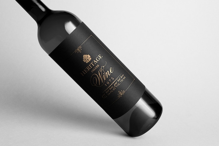 etichetta del vino Collezione Mockup