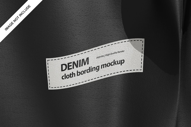 Etichetta di modellazione per l'imbarco in stoffa denim