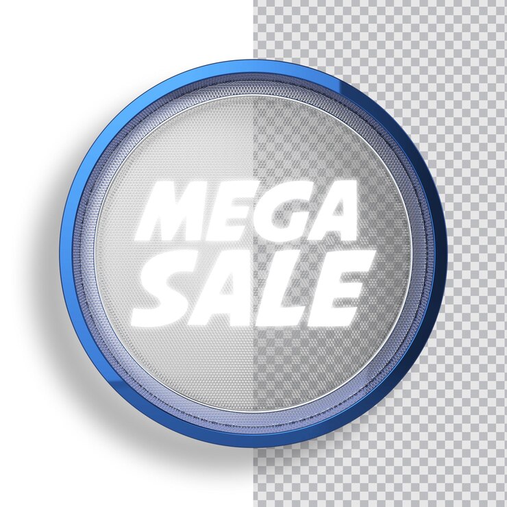 Etichetta mega vendita modello di rendering 3d