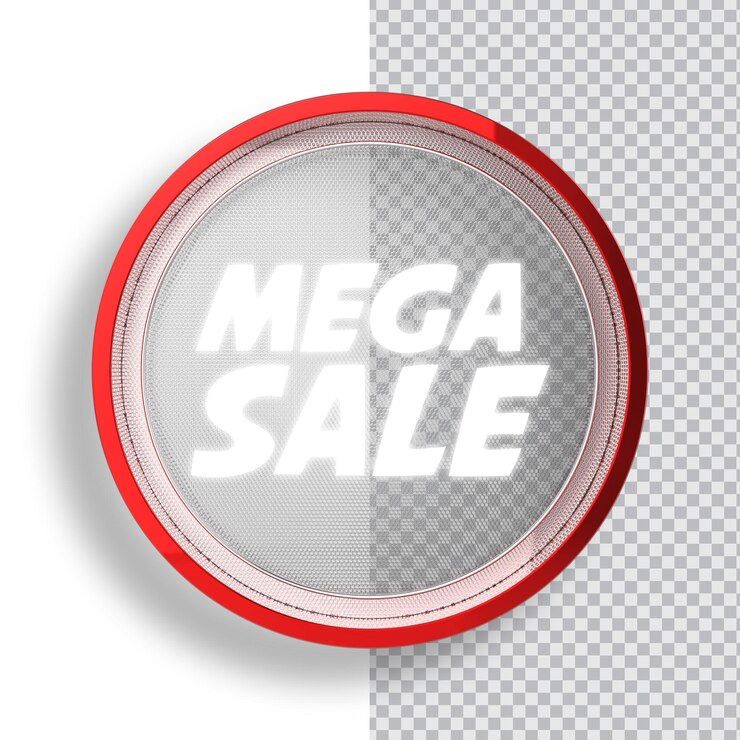 Etichetta mega vendita modello di rendering 3d