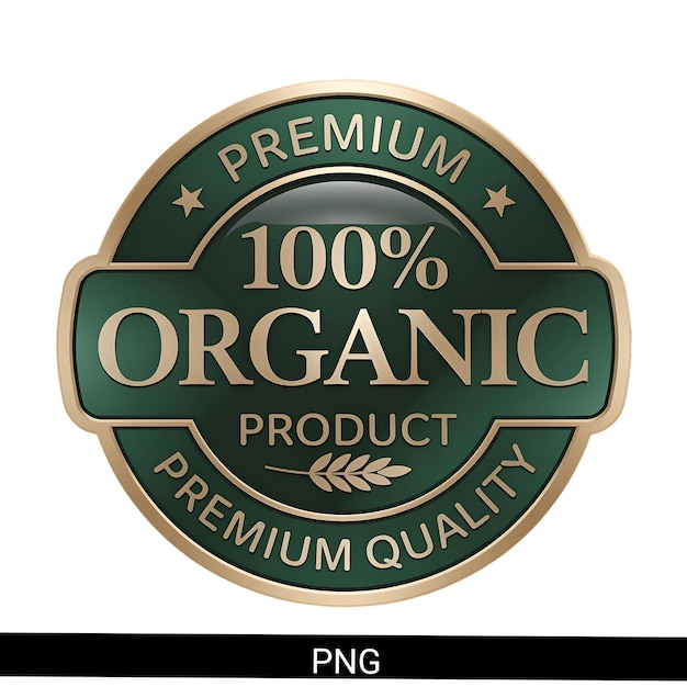 Etikett für Bio-Produkte der Kategorie Premium 100