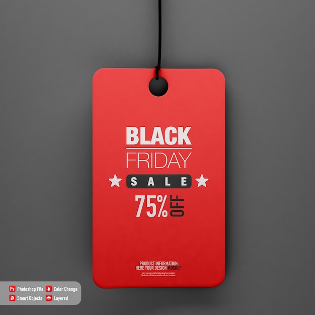 Etikettenmodell für Black Friday isoliert