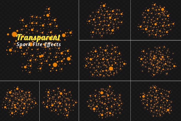 Des étincelles Rouges Brûlantes Volent D'un Grand Feu