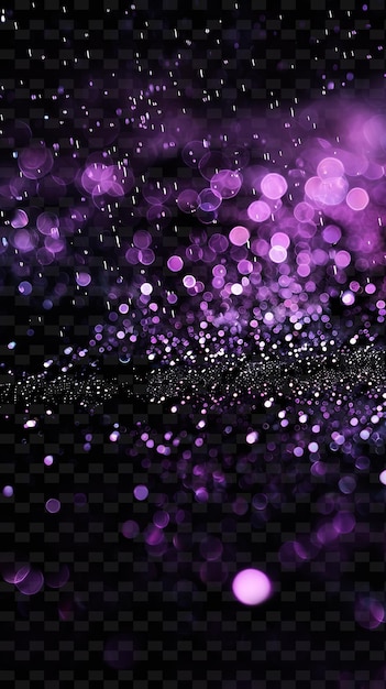 PSD des étincelles violettes sur un fond noir