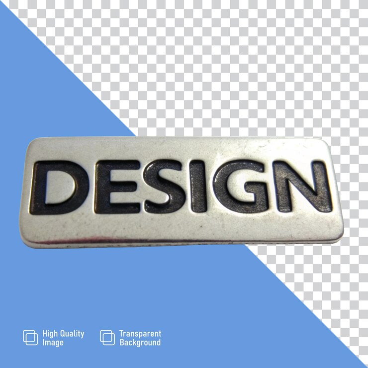 PSD etiqueta de metal para design de texto