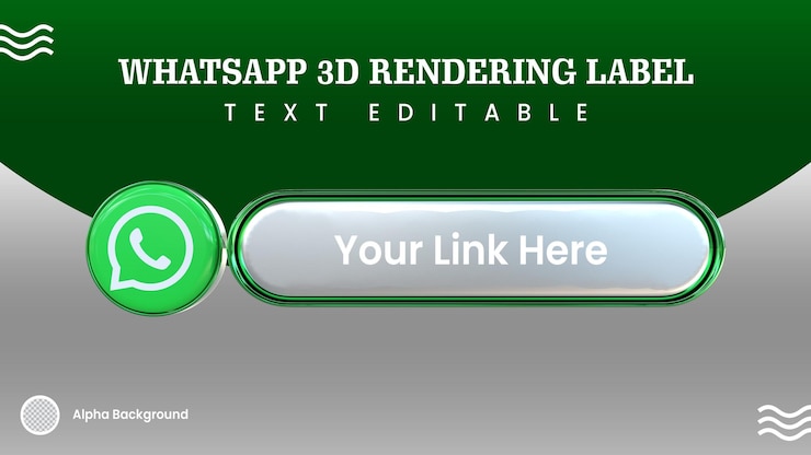 PSD etiqueta de render 3d whatsapp