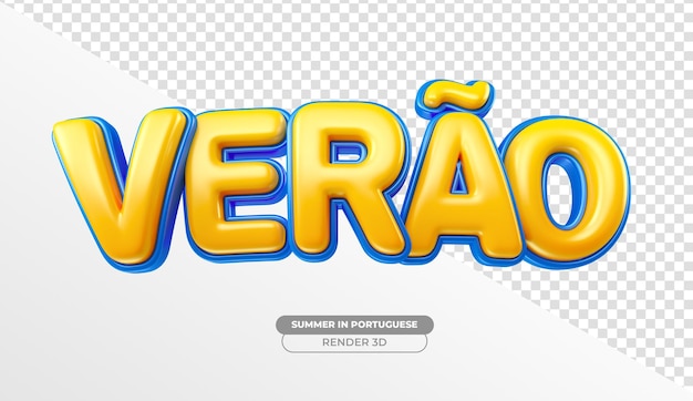 Etiqueta de verão em português brasileiro para a composição de modelos de marketing