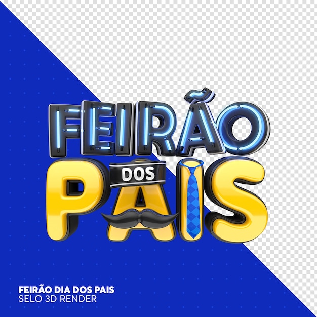 etiqueta feria de padres automotriz en brasil diseño de plantilla de renderizado 3d