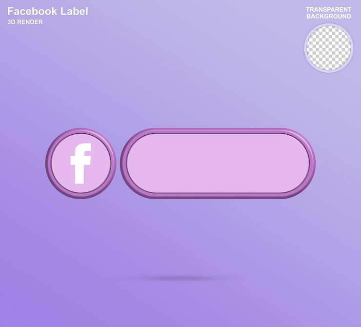 PSD etiqueta con logo de facebook y formulario para compartir enlace 3d
